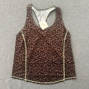 Fabletics Phoenix Lite‎ Racerback Tank Top Large Leopard Animal Activewear Gym